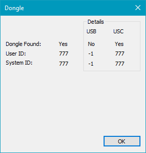 Dongle Dialog